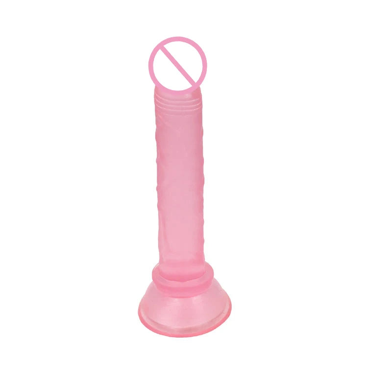 Vibrant Silicone Dildo with Suction Cup - Realistic Soft and Flexible Lesbian Pleasure Toy