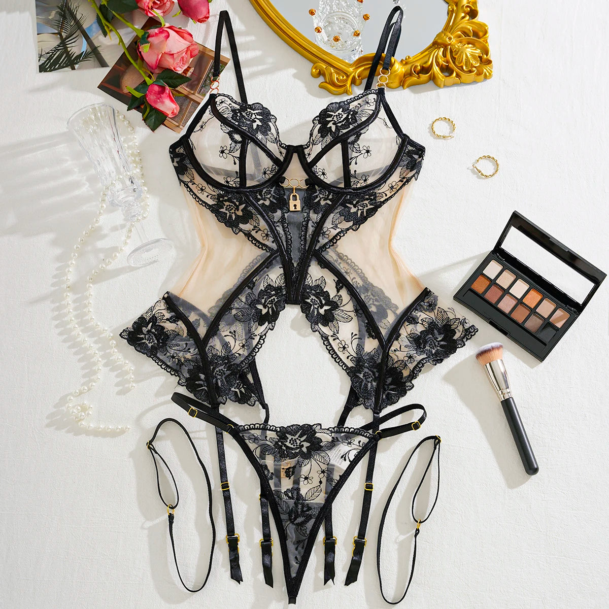 Sexy Lingerie Ultra Hot Lace Sexy Only fans Kit Transparent Ensemble Lingerie Femmes Fancy G-String Underwear