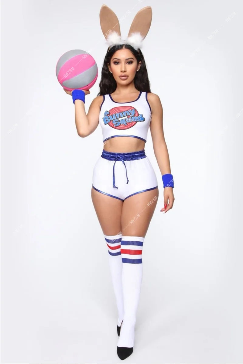 Sexy Bunny Rabbit Cosplay Space Lola Costume Rabbit Bunny Jam Costumes Women Party Clothes Carnival suit