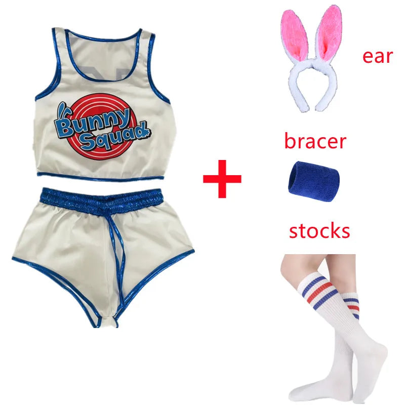 Sexy Bunny Rabbit Cosplay Space Lola Costume Rabbit Bunny Jam Costumes Women Party Clothes Carnival suit