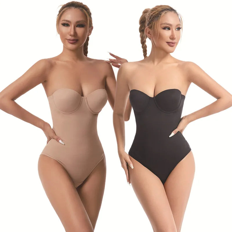 Sexy Seamless Bodysuits for Women Slim Body Shaper Waist Trainer Backless