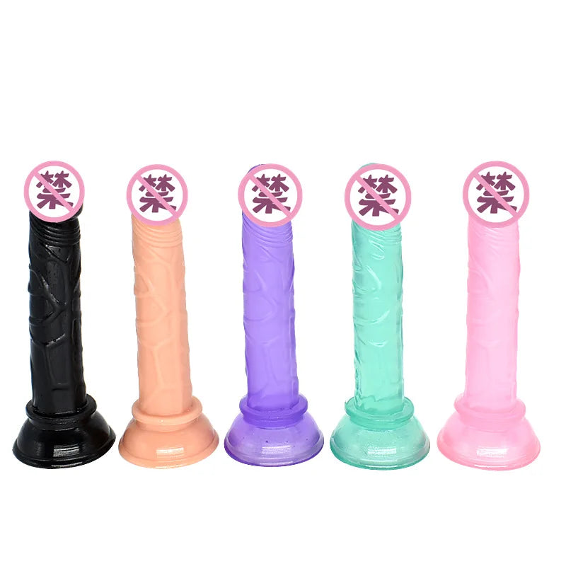 Vibrant Silicone Dildo with Suction Cup - Realistic Soft and Flexible Lesbian Pleasure Toy