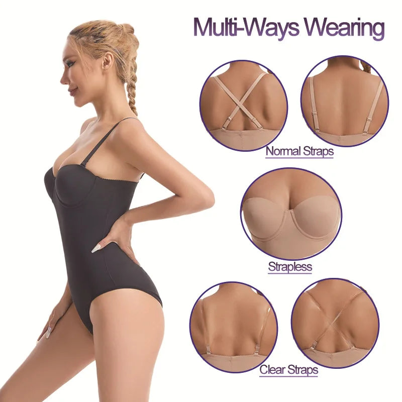 Sexy Seamless Bodysuits for Women Slim Body Shaper Waist Trainer Backless