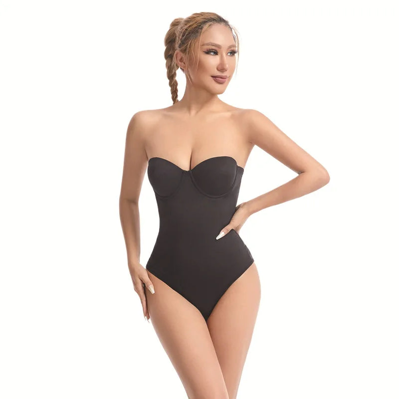 Sexy Seamless Bodysuits for Women Slim Body Shaper Waist Trainer Backless