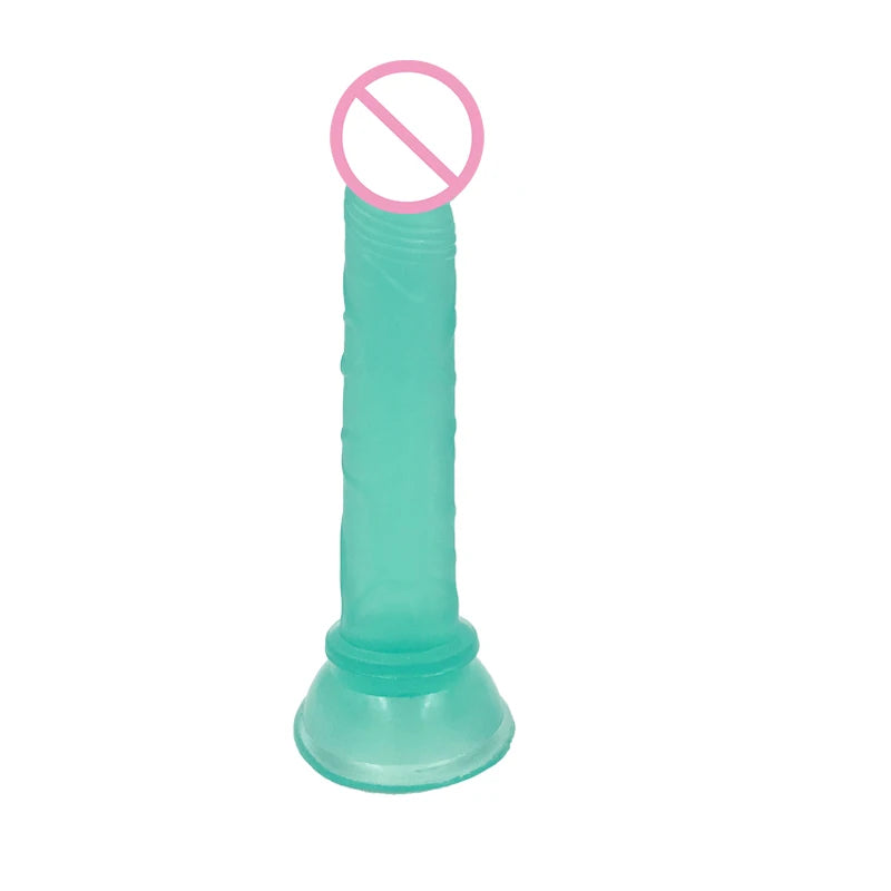 Vibrant Silicone Dildo with Suction Cup - Realistic Soft and Flexible Lesbian Pleasure Toy