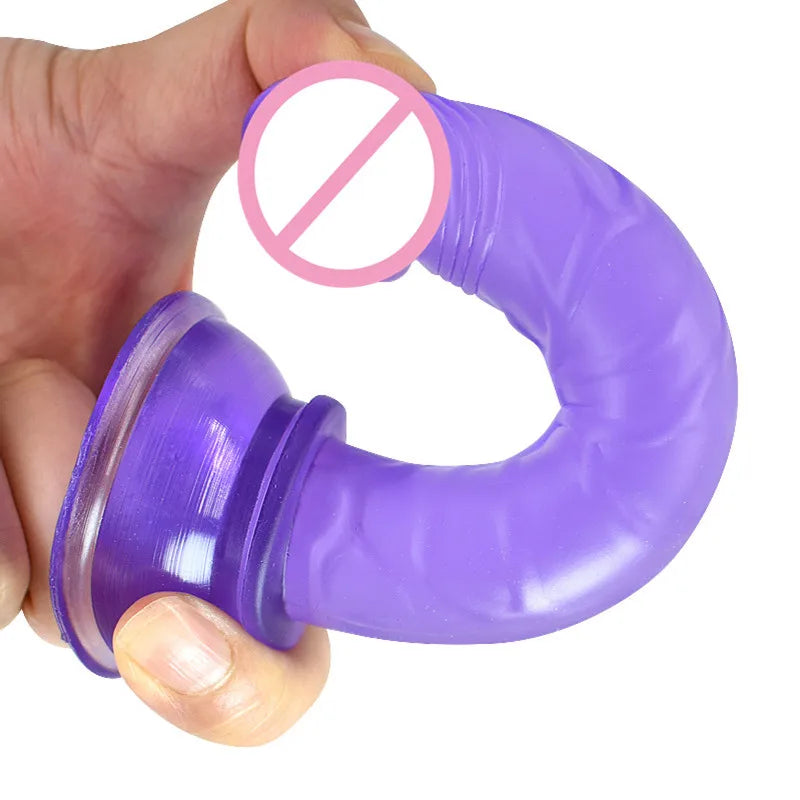 Vibrant Silicone Dildo with Suction Cup - Realistic Soft and Flexible Lesbian Pleasure Toy