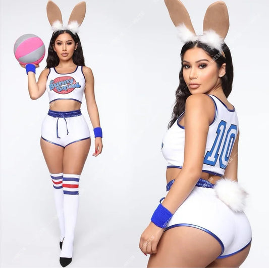 Sexy Bunny Rabbit Cosplay  Space Lola Costume Rabbit Bunny Jam Costumes Women  Party Clothes Carnival suit