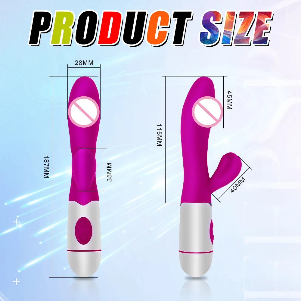 Rabbit Vibrating Massager – Dual-Stimulation Personal Wellness Device for Women