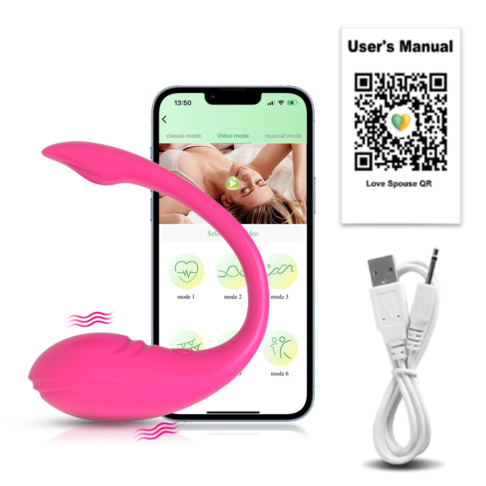 Wireless Bluetooth G Spot Dildo Vibrator for Women APP Remote Control Wear Vibrating Egg Clit Sex Toys