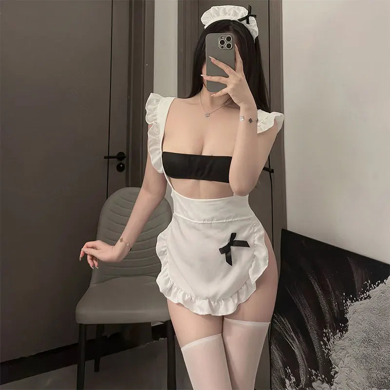 Sexy Cosplay Nightwear Role-playing Uniform Dress Sexy Lingerie Exotic Open Style Mini Skirt