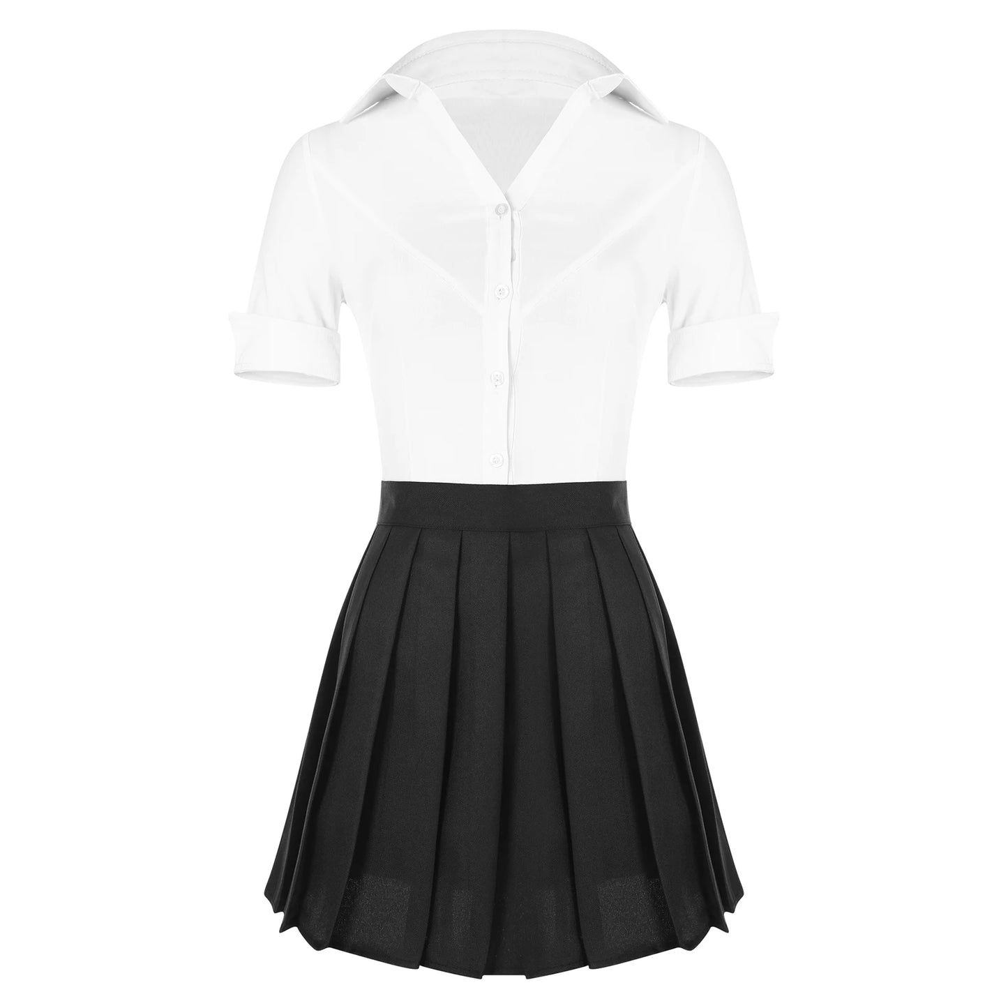 Sexy Women's Office Secretary Cosplay Dress Costume Bad Teacher Cosplay Uniform