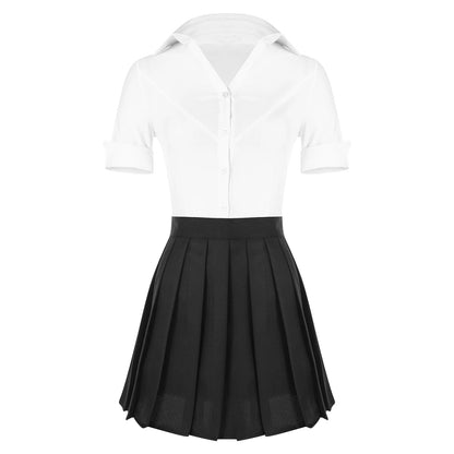 Sexy Women's Office Secretary Cosplay Dress Costume Bad Teacher Cosplay Uniform