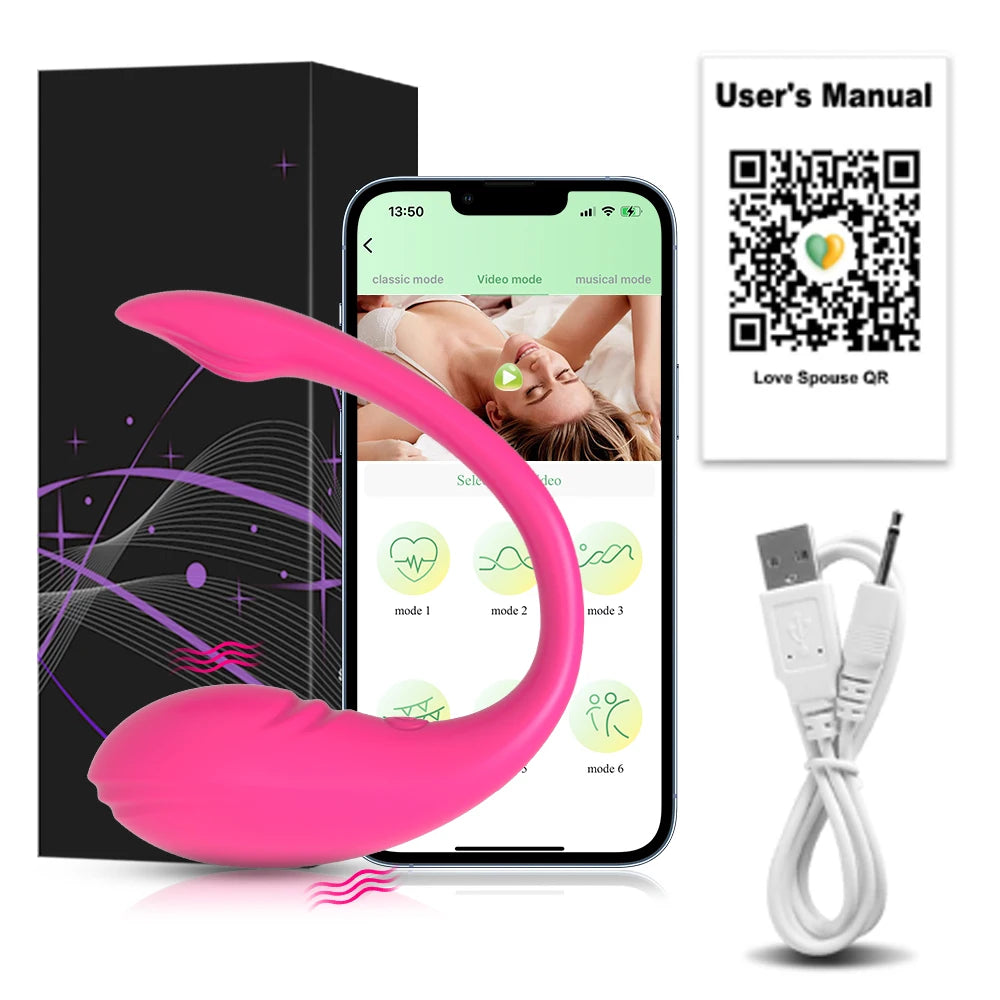 Wireless Bluetooth G Spot Dildo Vibrator for Women APP Remote Control Wear Vibrating Egg Clit Sex Toys