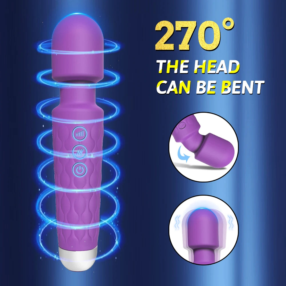 Vibrating Magic Wand Massager – Personal Wellness Device for Women Female Sex Erotic