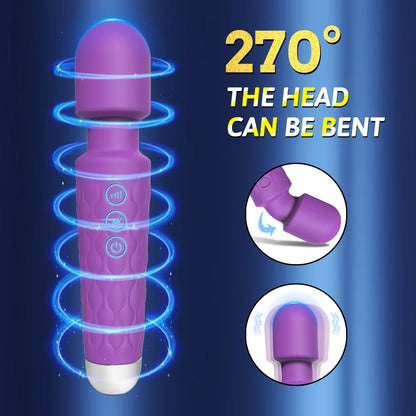 Vibrating Magic Wand Massager – Personal Wellness Device for Women Female Sex Erotic
