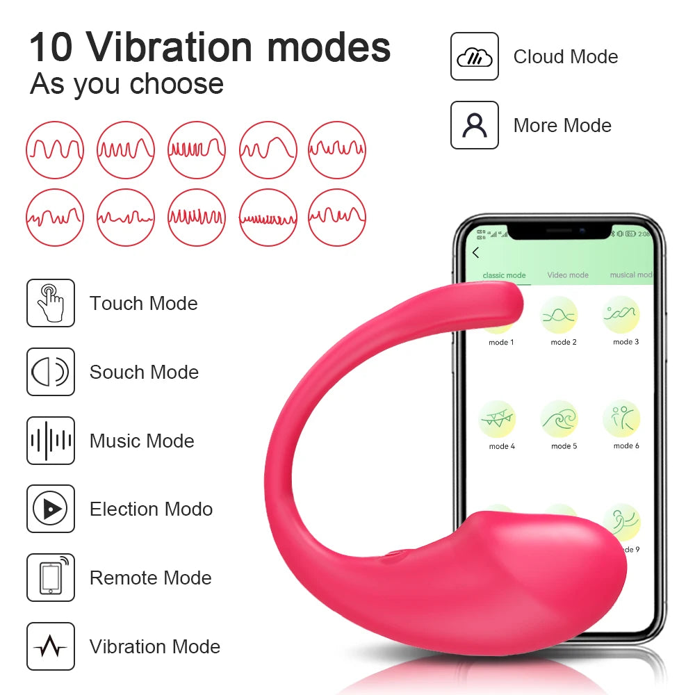 Wireless Bluetooth G Spot Dildo Vibrator for Women APP Remote Control Wear Vibrating Egg Clit Sex Toys