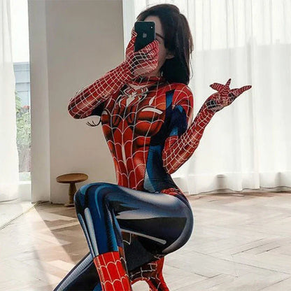 Spider-Inspired Zentai Bodysuit Superhero Cosplay Costum