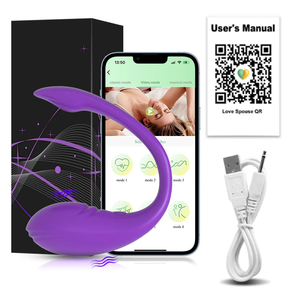 Wireless Bluetooth G Spot Dildo Vibrator for Women APP Remote Control Wear Vibrating Egg Clit Sex Toys