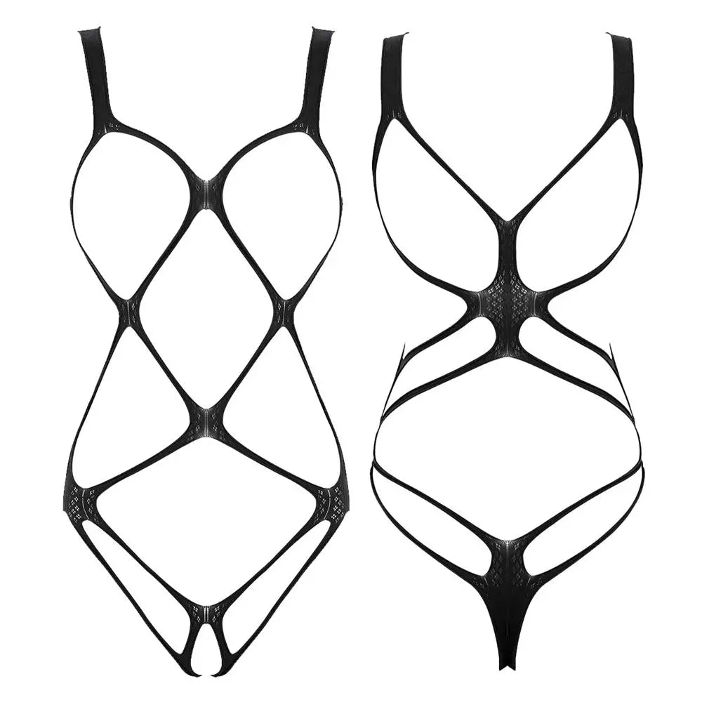 Underwear Sexy Fishnet Tight Lingerie Costumes Bodysuit Erotic Mesh Hollow