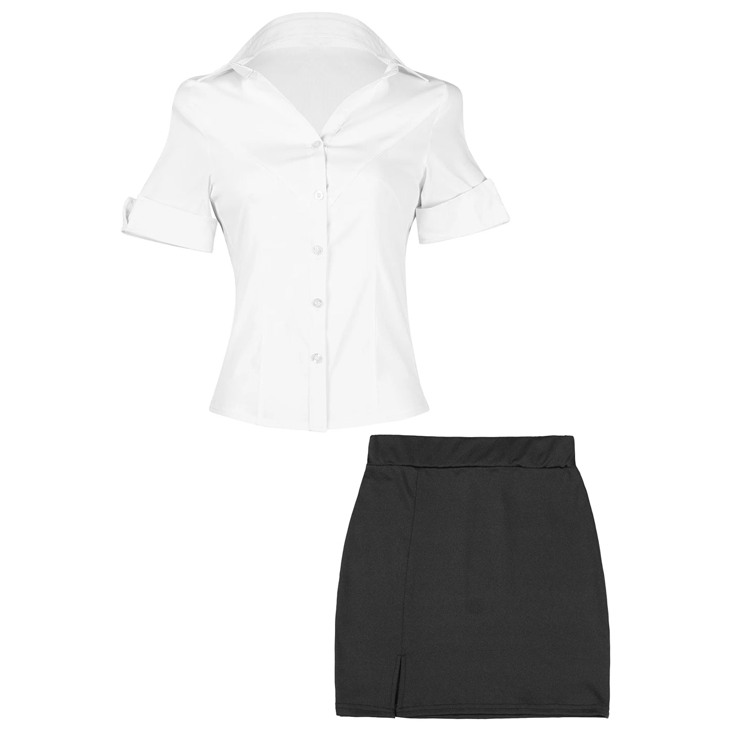 Sexy Women's Office Secretary Cosplay Dress Costume Bad Teacher Cosplay Uniform