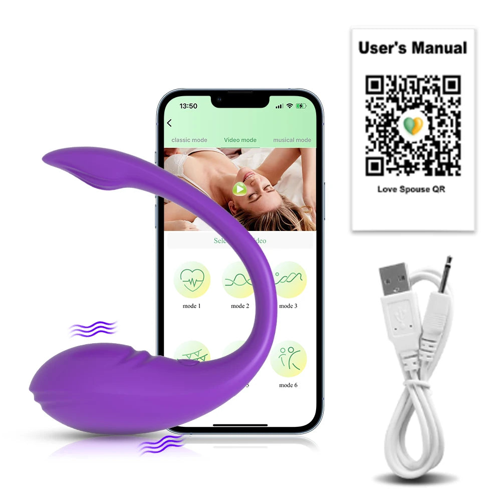 Wireless Bluetooth G Spot Dildo Vibrator for Women APP Remote Control Wear Vibrating Egg Clit Sex Toys