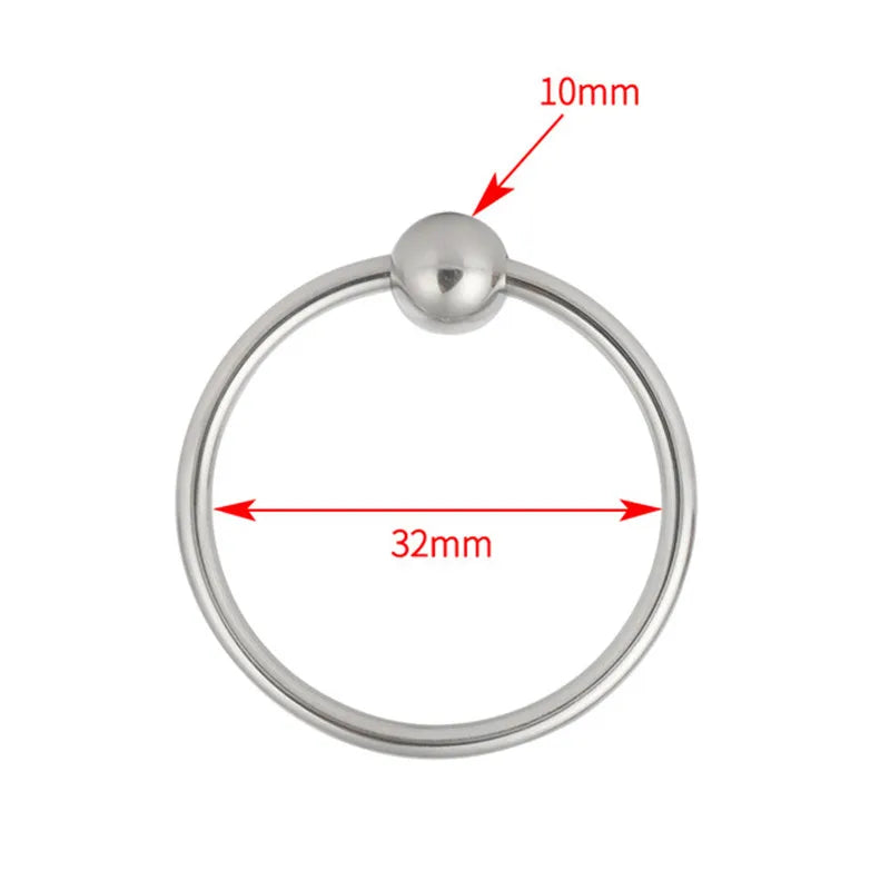 Penis Ring Stainless Cock Head Stimulating Ring Erection Enlargement Sex Toy For Male Delay Ejaculation