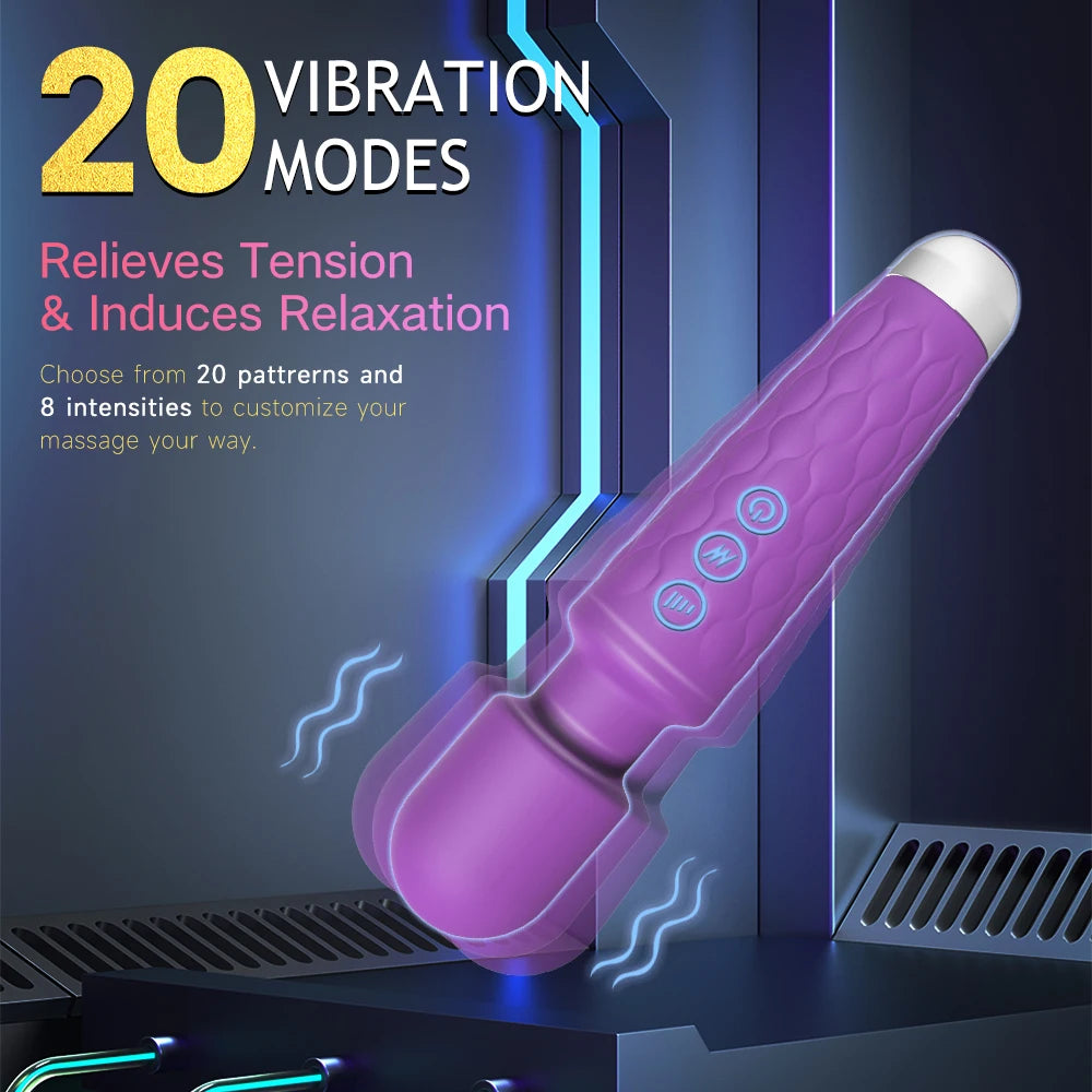 Vibrating Magic Wand Massager – Personal Wellness Device for Women Female Sex Erotic