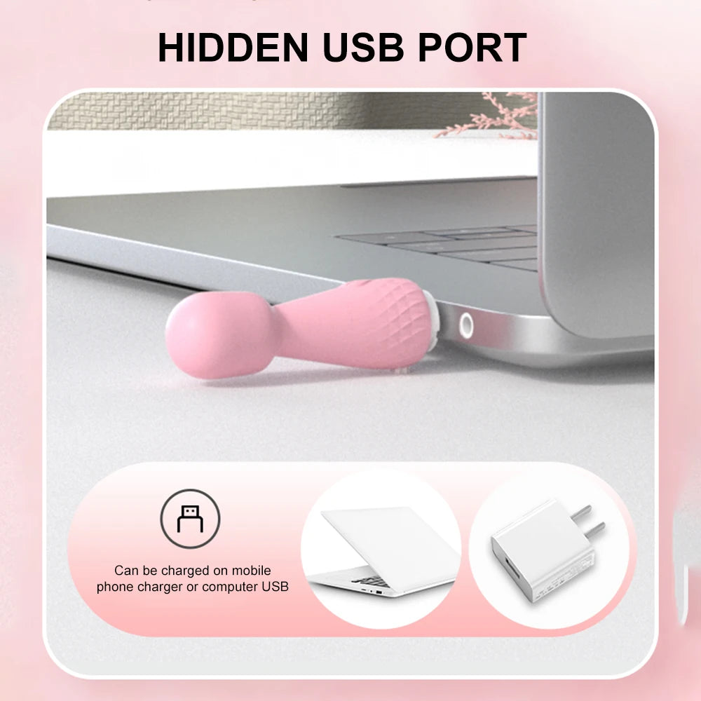 10-Mode Mini Vibrator – USB Rechargeable Personal Massager for Women G-Spot